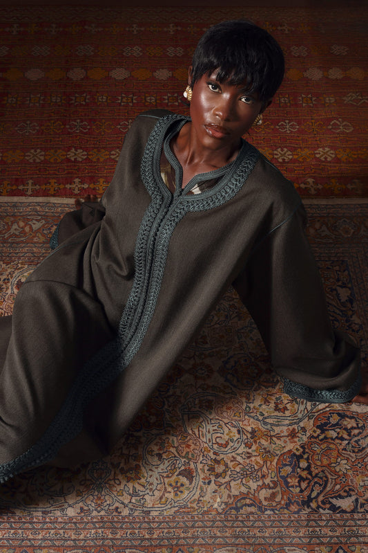 Knot Caftan - Deep Olive