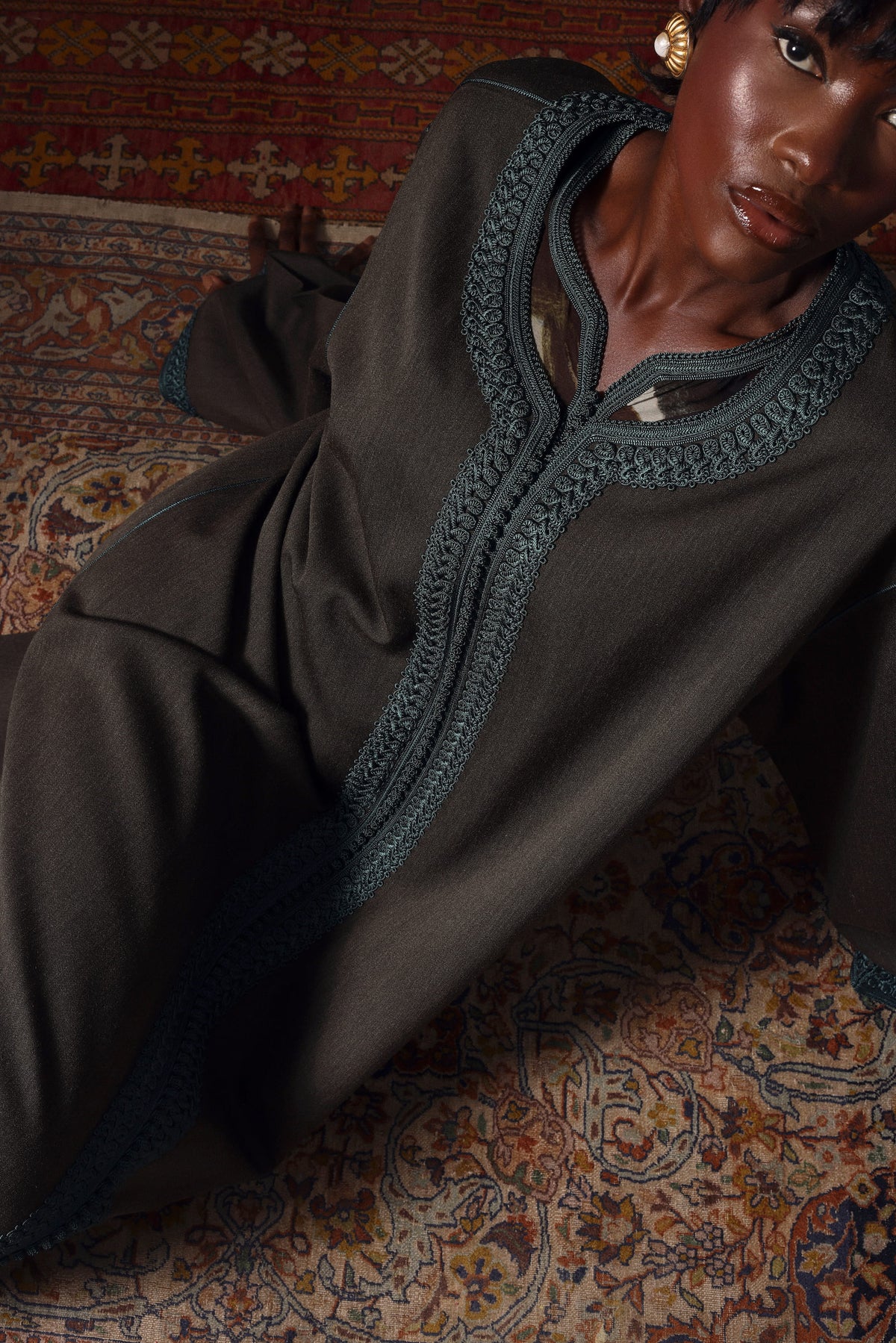 Knot Caftan - Deep Olive