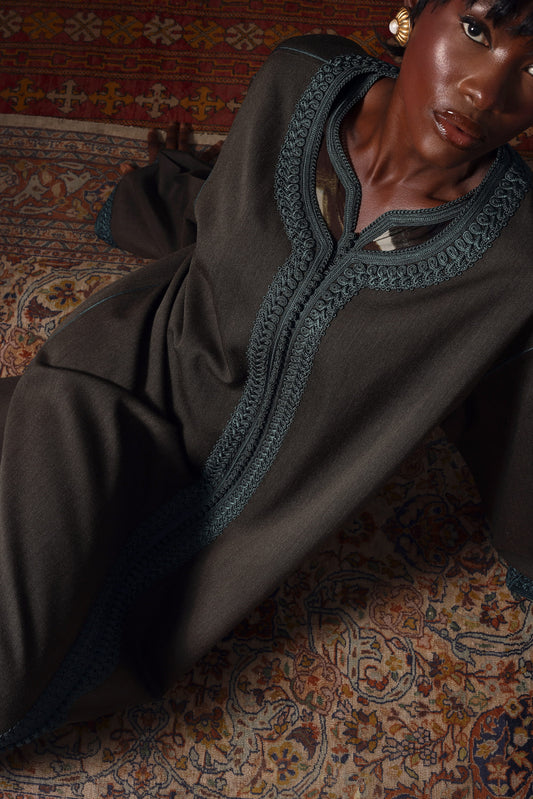 Knot Caftan - Deep Olive