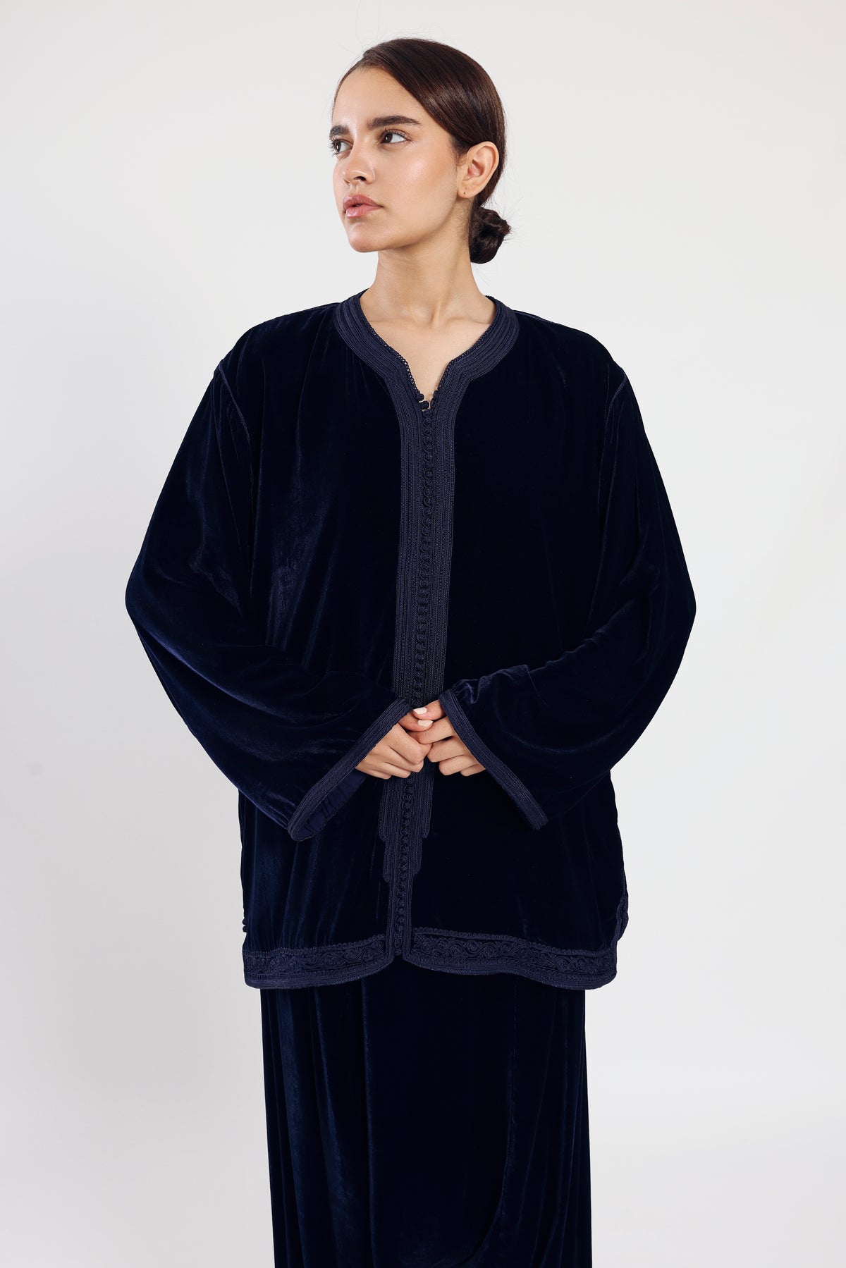 Midnight Velvet Set - Navy Blue