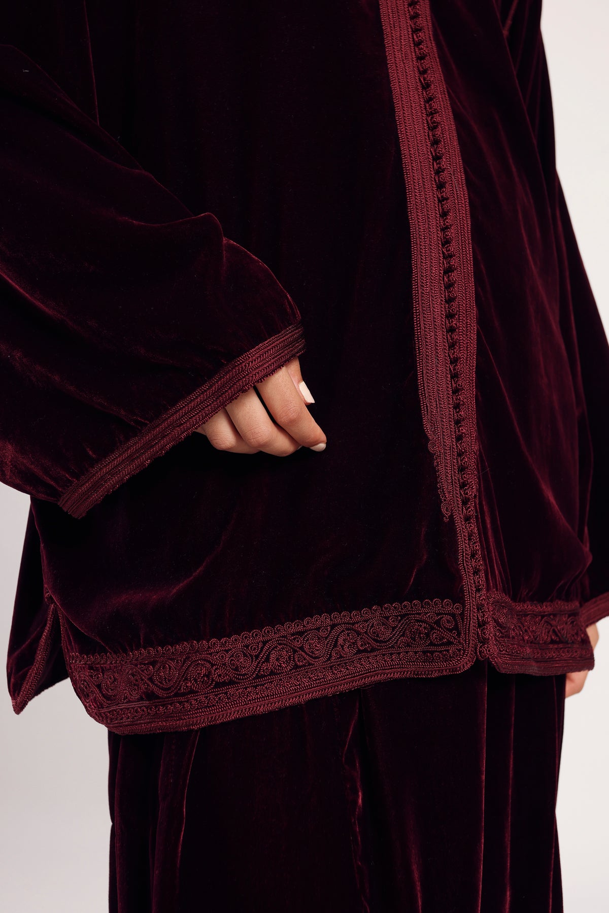 Midnight Velvet Set - Burgundy