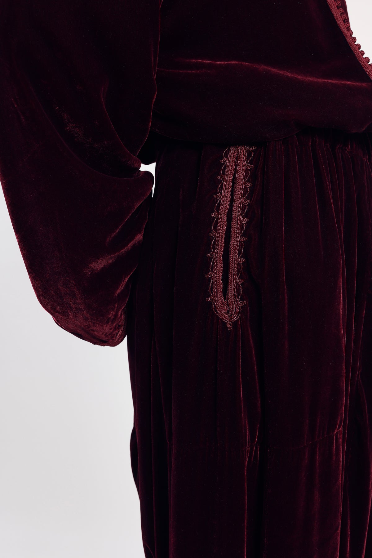 Midnight Velvet Set - Burgundy