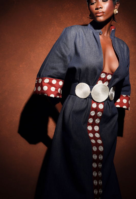 Dot Caftan — Denim