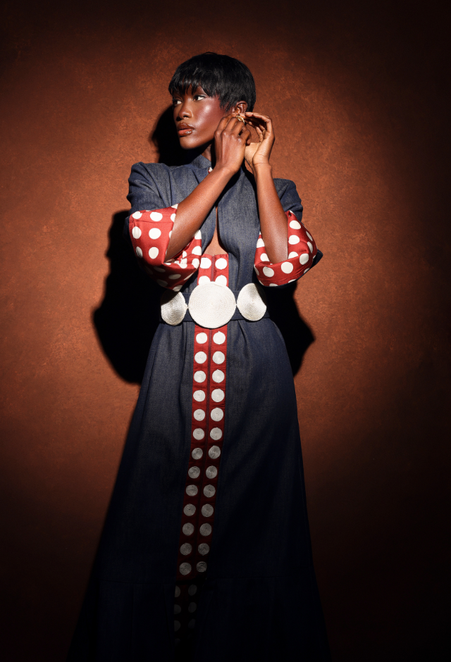 Dot Caftan — Denim