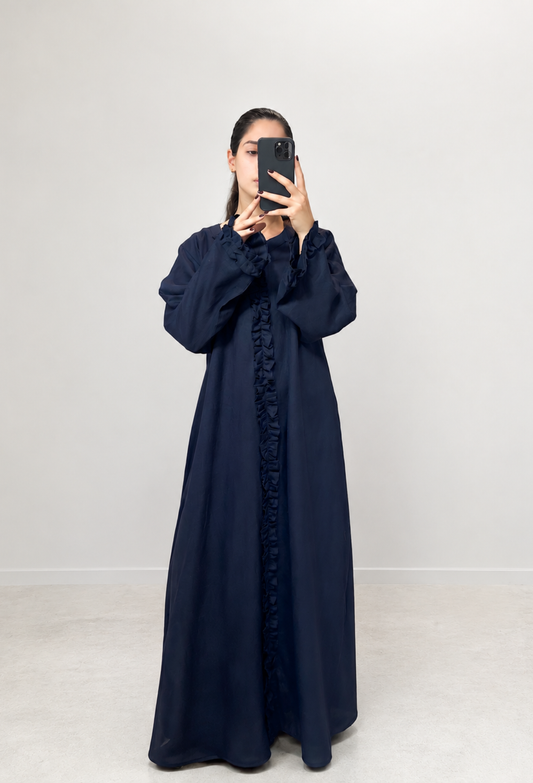 Cascade Dress - Navy