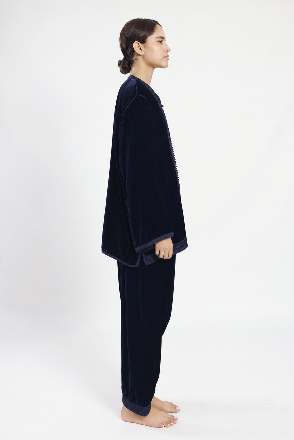 Midnight Velvet Set - Navy Blue