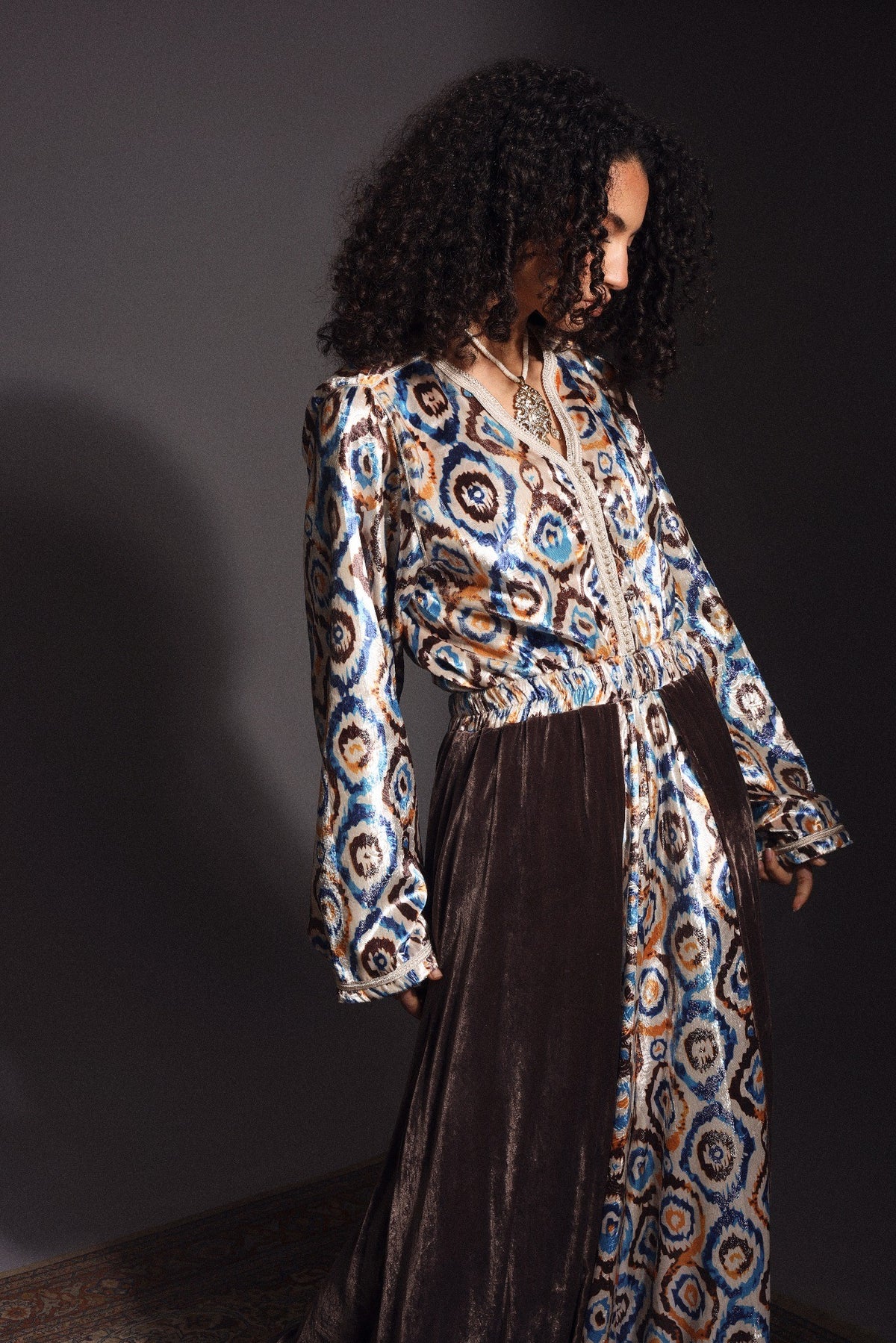 Ikat Caftan Set